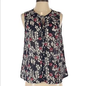 Sleeveless Floral Blouse